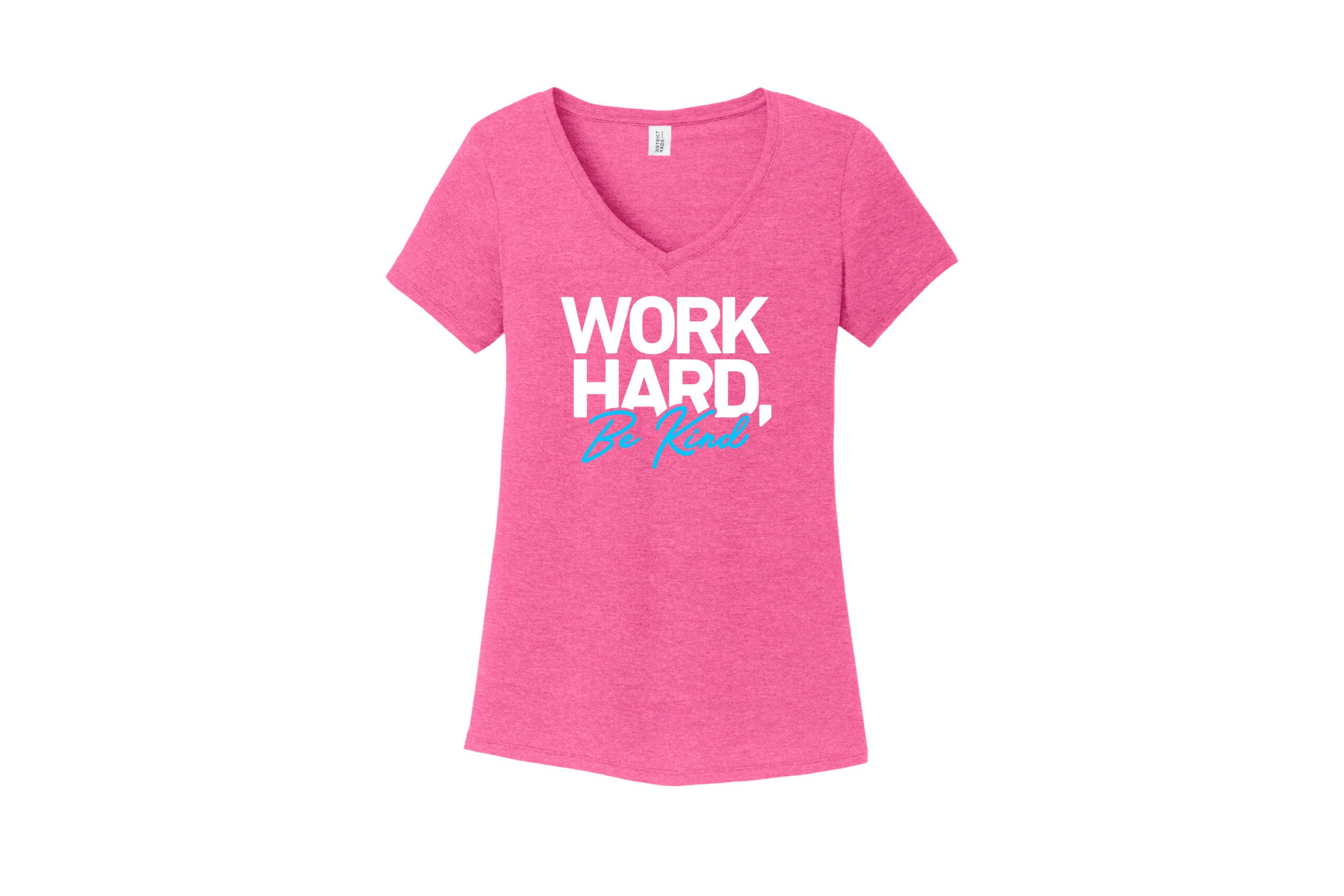Real | Work Hard, Be Kind District® Women’s Perfect Tri® V-Neck Tee - Image 2