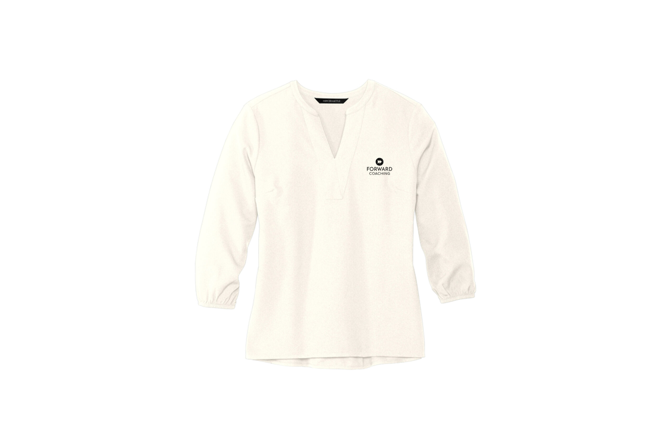 Forward Coaching | Mercer+Mettle® Women's Stretch Crepe Long Sleeve Camp Blouse - Image 2