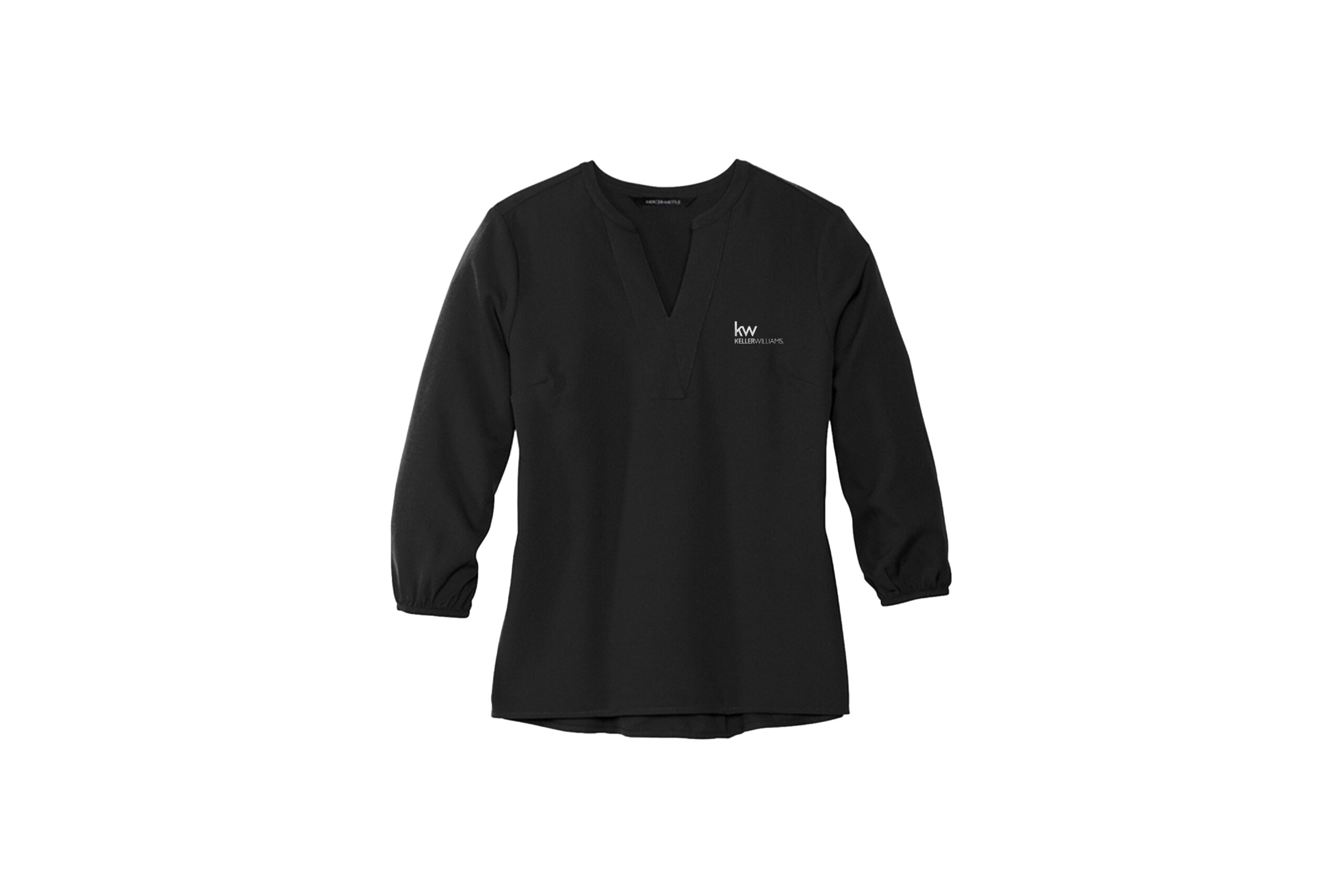 KW | Mercer+Mettle® Women's Stretch Crepe Long Sleeve Camp Blouse - Image 3