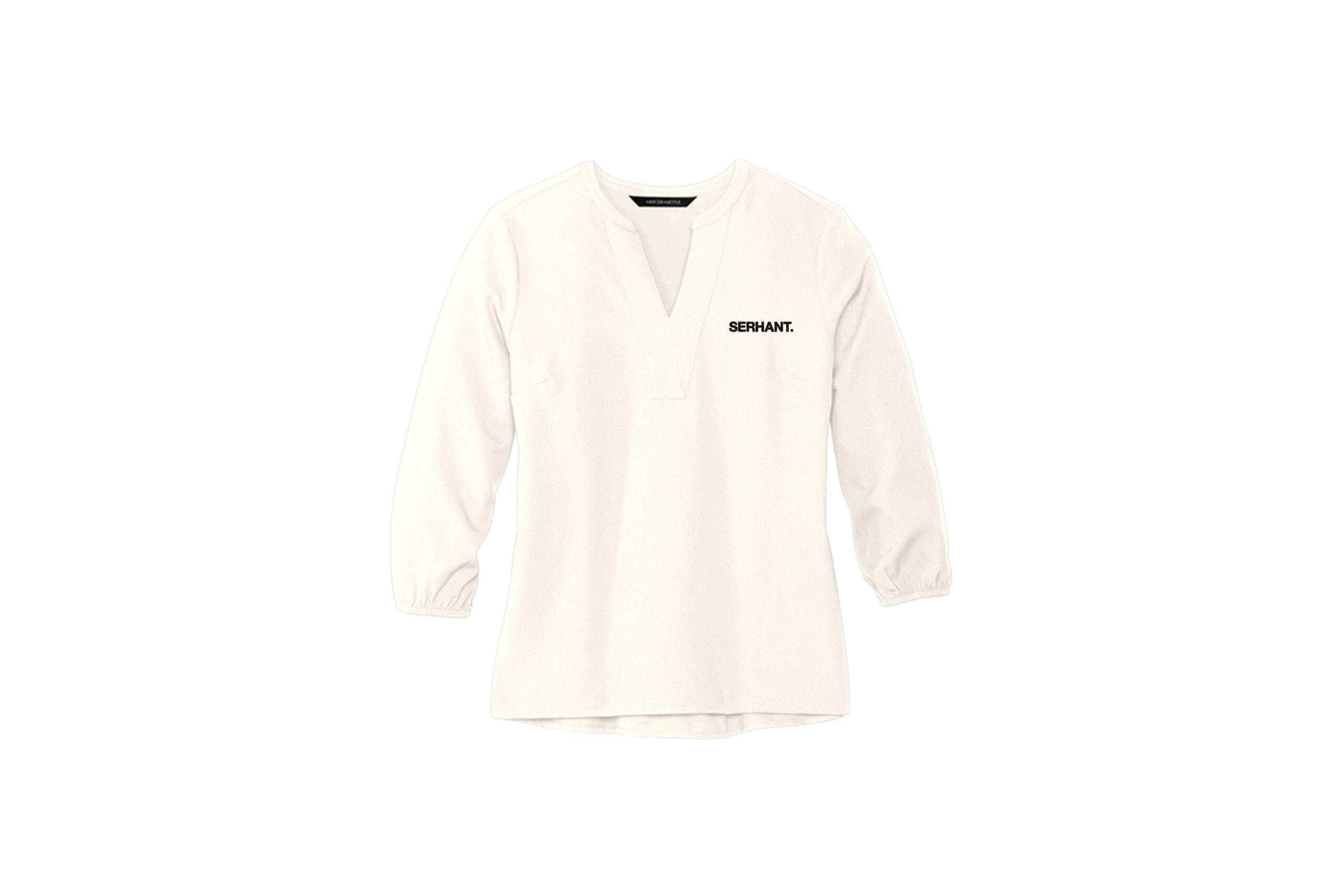 Serhant | Mercer+Mettle® Women's Stretch Crepe Long Sleeve Camp Blouse - Image 2